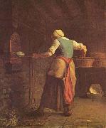 Woman Baking Bread jean-francois millet